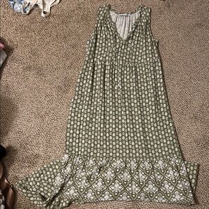 Sonoma Olive Patterned Maxi Dress